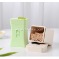 Bamboo Fiber Plastic Toothpicks holder with Leaf Lid